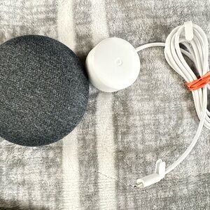 Google home Charcoal Smart Speaker with White Power Adapter